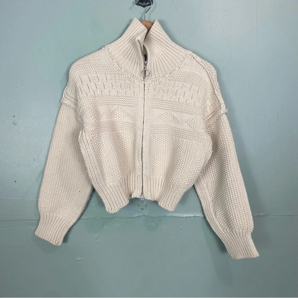 Free People We The Free Lil Lad‎ Cardi Cardigan Cream Knit XS